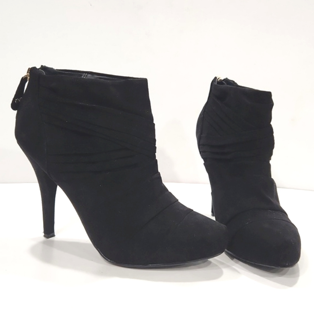 Guess Black Suede Ankle Booties